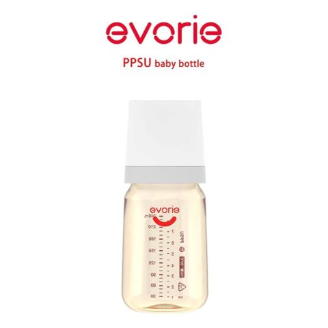 【evorie】PPSU 防脹氣寬口徑240mL 嬰兒奶瓶 不含多酚A