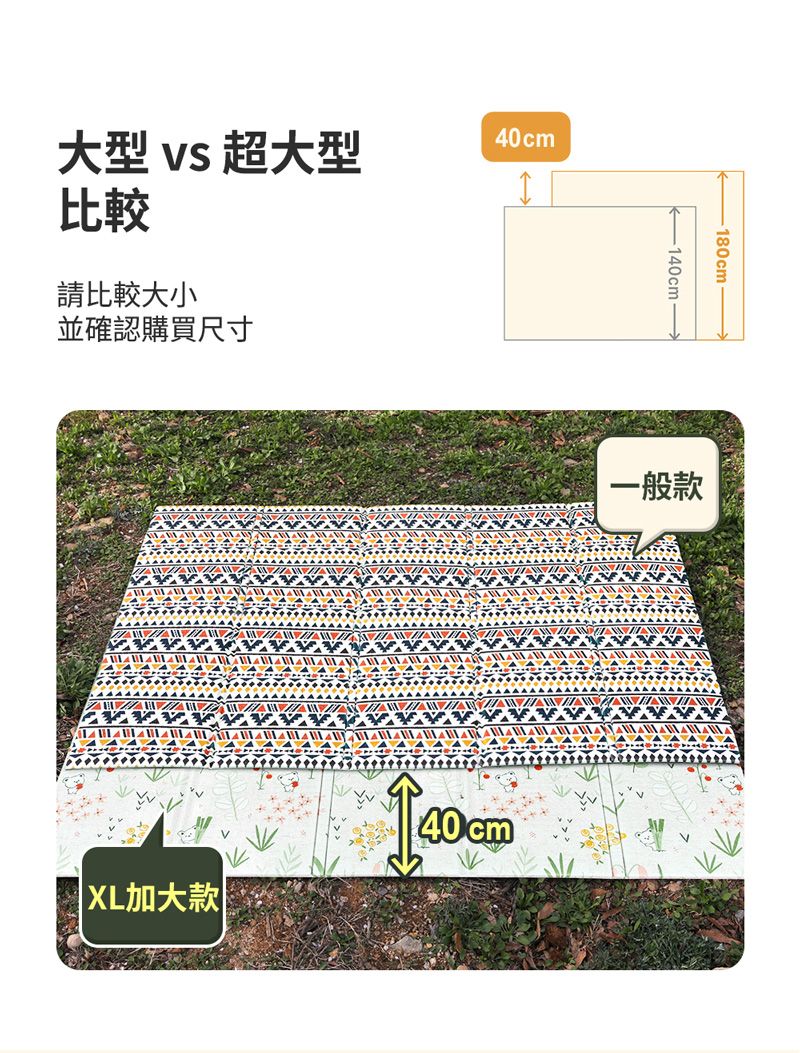 大型  超大型比較請比較大小並確認購買尺寸40cm180cm一般款 XL加大款 40 cm