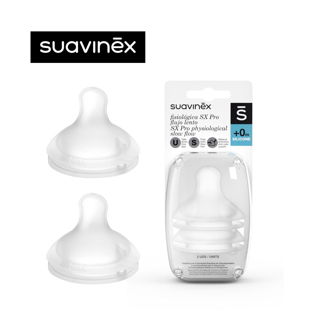 Suavinex 蘇維妮 奶瓶專用奶嘴 2入裝 M/L