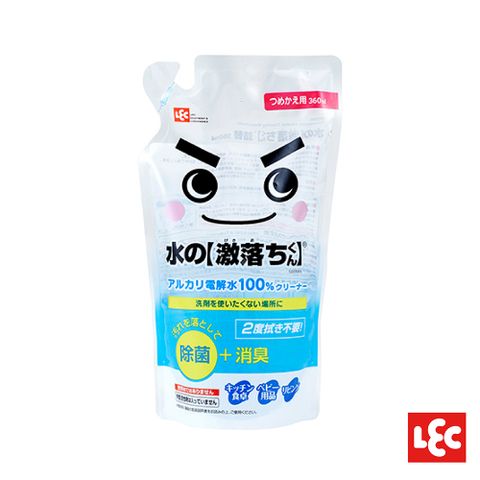 LEC 【激落君】鹼性電解水去污噴劑補充包360ml(日本製)