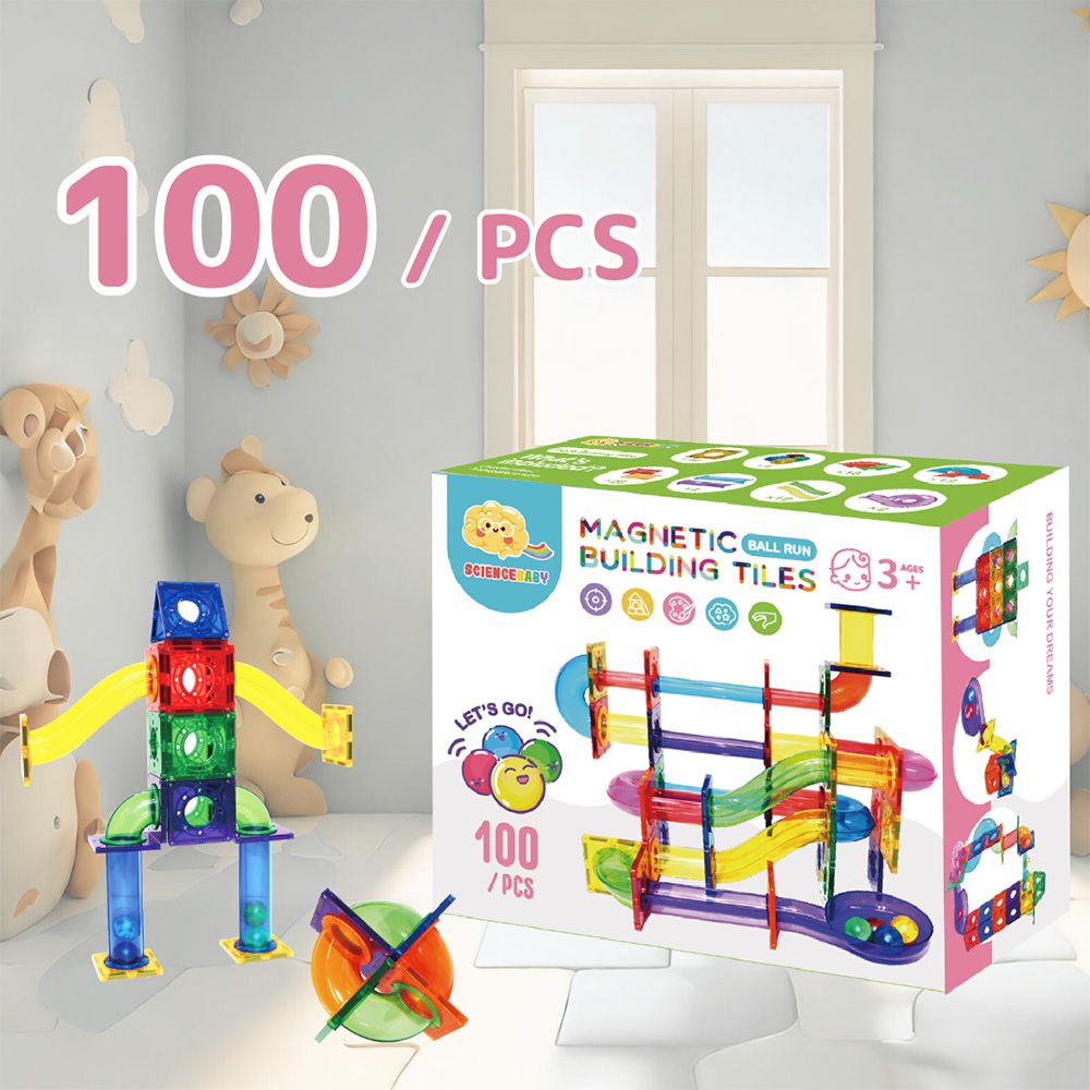 100PCSLETS GO100PCSMAGNETIC BALL RUNBUILDING TILESAGES