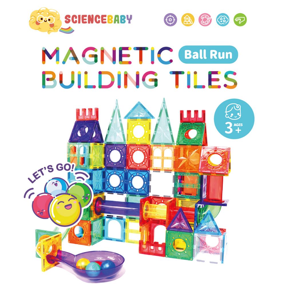 SCIENCEBABYMAGNETIC Ball RunBUILDING TILESLETS GOAGES