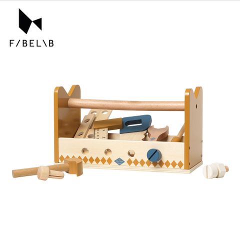 丹麥Fabelab 木頭工具箱玩具組
