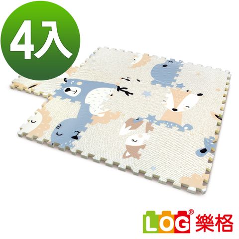 LOG 樂格 XPE環保無毒巧拼地墊4入組共40片