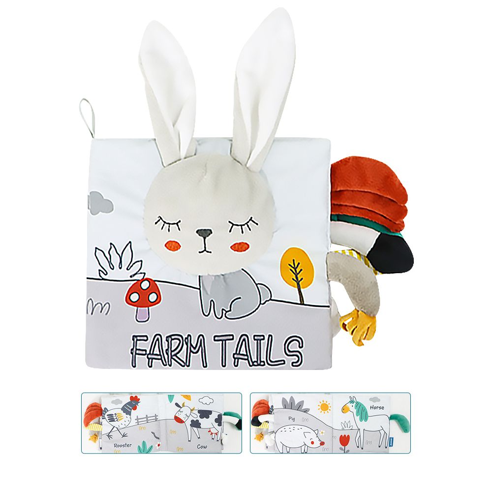 Mesenfants 寶寶布書 立體尾巴動物觸覺認知學習書 北歐風撕不破故事書 學習書 啟蒙認知