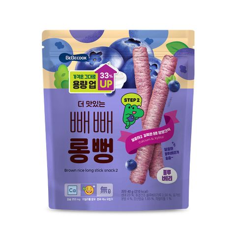 Bebecook 韓國寶膳 幼兒初食綿綿貝貝棒-藍莓優格(40g)