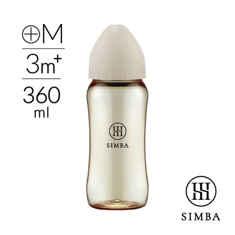 Simba 小獅王辛巴 蘊蜜鉑金PPSU寬口防脹氣奶瓶360ml-新生適用