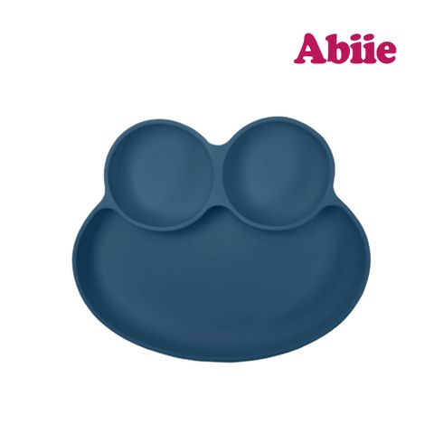 Abiie 蛙式三餐-吸盤式矽膠餐盤(蝶豆花藍)