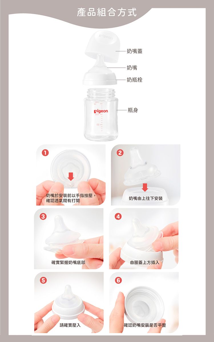 日本《Pigeon 貝親》第三代寬口奶瓶栓-白x3 - PChome 24h購物