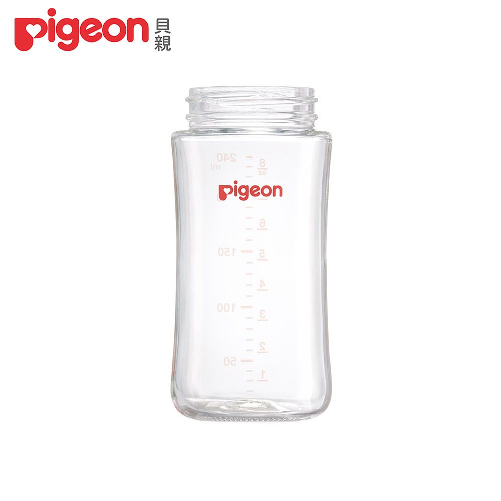 Pigeon 貝親 日本第三代寬口玻璃奶瓶空瓶240ml