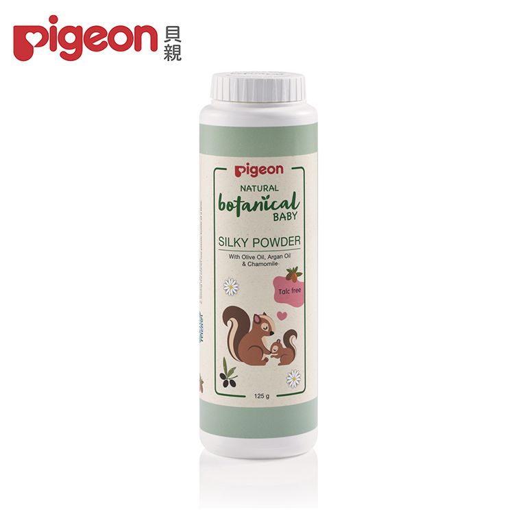 Pieon親pigeonNATURALBABYSILKY POWDERWith  , Argan Oil& Chamomile125 g free