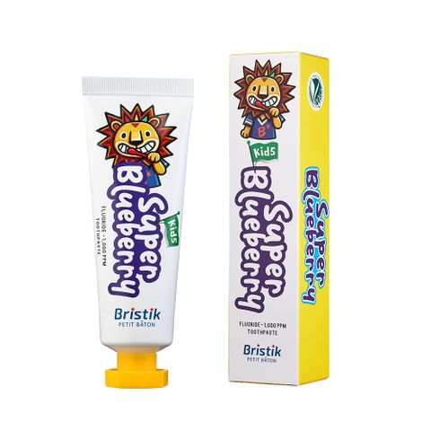 韓國【Bristik】動物小夥伴 兒童含氟牙膏(藍莓)50g