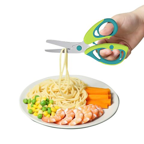 食品級420不鏽鋼食物剪刀 寶寶食物剪刀 兒童安全輔食剪料理剪 副食品剪刀