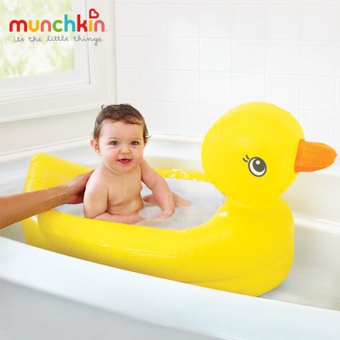 【munchkin滿趣健】充氣式感溫鴨子泳池