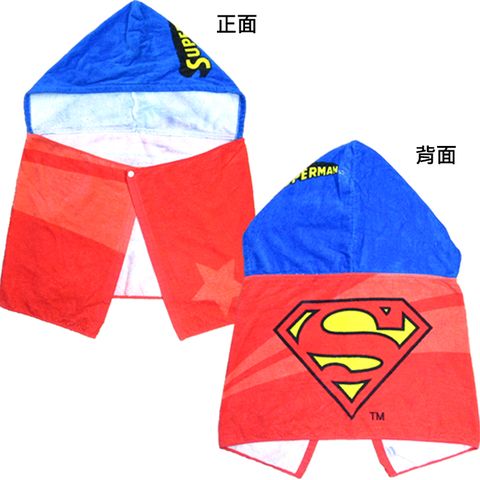 DC英雄超人兒童浴巾連帽浴巾披肩斗篷浴巾40X112cm 557192(平輸品 正義聯盟)