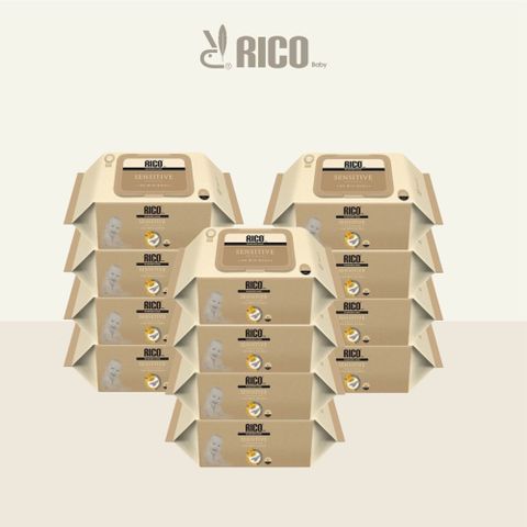 韓國 RICO baby 金盞花有機天然特厚款濕紙巾 Sensitive系列-80片x12包/箱