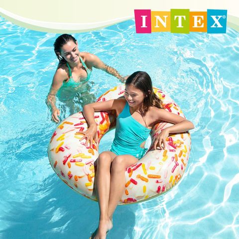 INTEX 心型糖果DONUT HRART TUBE游泳圈104cm 適用9歲+(56253)