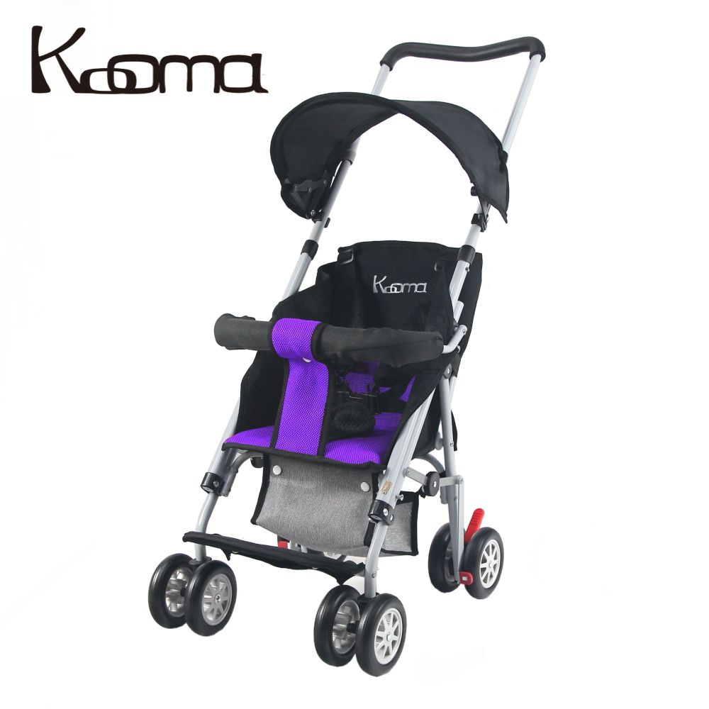 Kooma  新款超輕巧輕便推車(椅背可調)附置物籃-紫