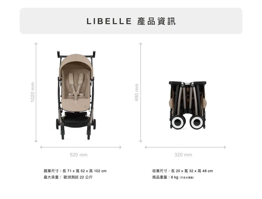  德國 Cybex Libelle 輕巧登機嬰兒推車