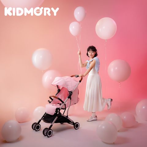 KIDMORY 輕量秒收嬰兒推車 - 寶寶粉 KM-688-PK
