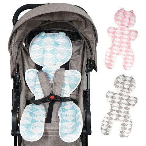 嬰兒車涼墊 日本YODO XIUI正品授權3D透氣網眼加厚雙層兔耳安全座椅透氣墊