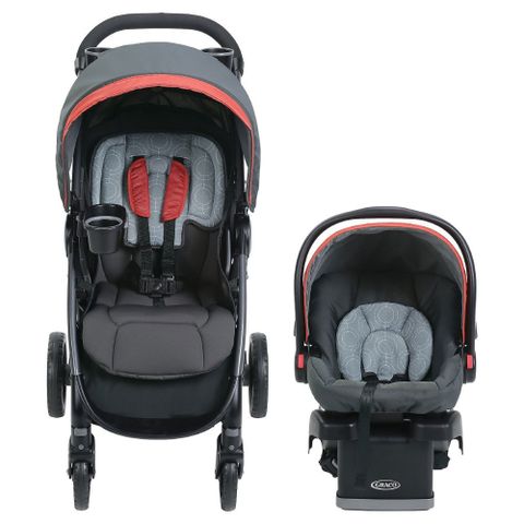 【Graco】FastAction DLX 嬰兒推車提籃式安全座椅旅行套裝