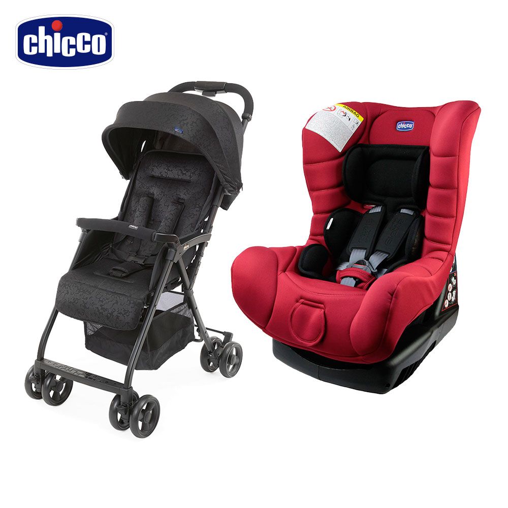 chicco ELETTA comfort寶貝舒適全歳段安全汽座+Ohlal 3都會輕旅手推車