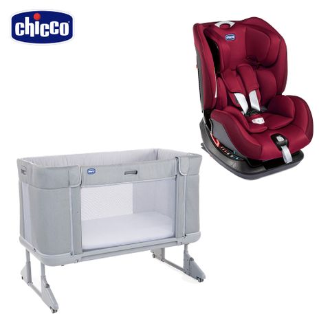 chicco Seat up 012 Isofix安全汽座勁黑版+Next2Me Forever多功能成長安撫嬰兒床邊床