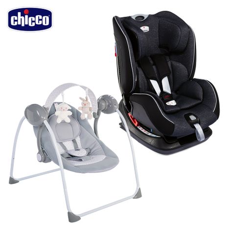 chicco Seat up 012 Isofix安全汽座勁黑版+Relax & Play電動音樂安撫嬰兒鞦韆