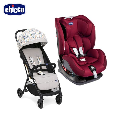 chicco Seat up 012 Isofix安全汽座勁黑版+Glee輕便摺疊嬰兒推車