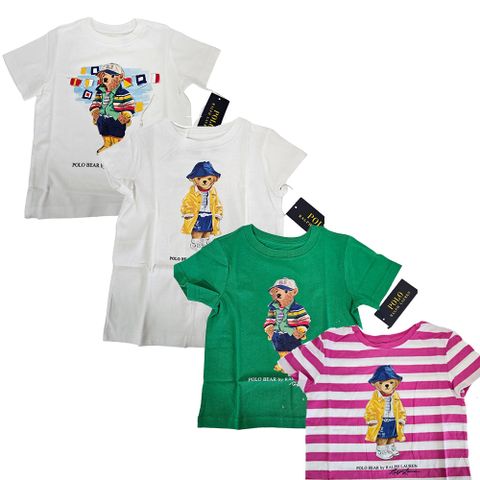 POLO RALPH LAUREN  熊棉質平紋針織 T 恤 小童-青年款  多款可選 2-18歲 男女情侶可穿