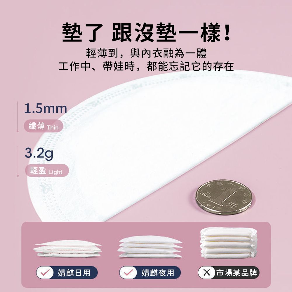 OMRUI 哺乳期防溢乳墊 50片 超薄1.5mm 瞬吸拋棄式防漏奶乳貼