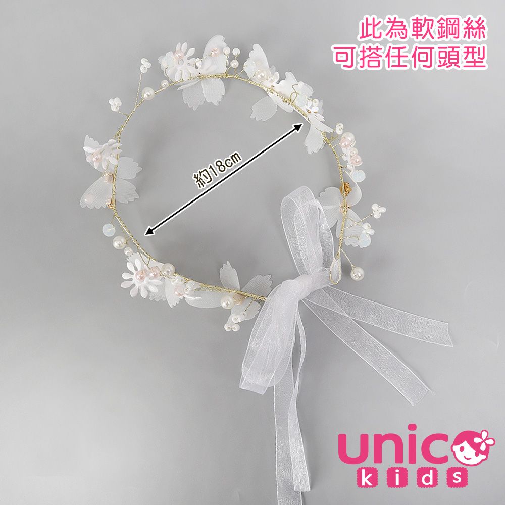 UNICO 兒童 韓國優雅系公主小花童表演花環配飾/髮飾