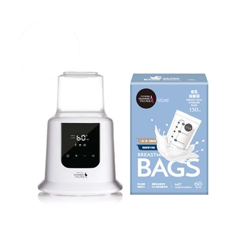 【Mammy Village 六甲村】BabyPot高效速熱溫奶器+母乳保鮮袋150ml60入