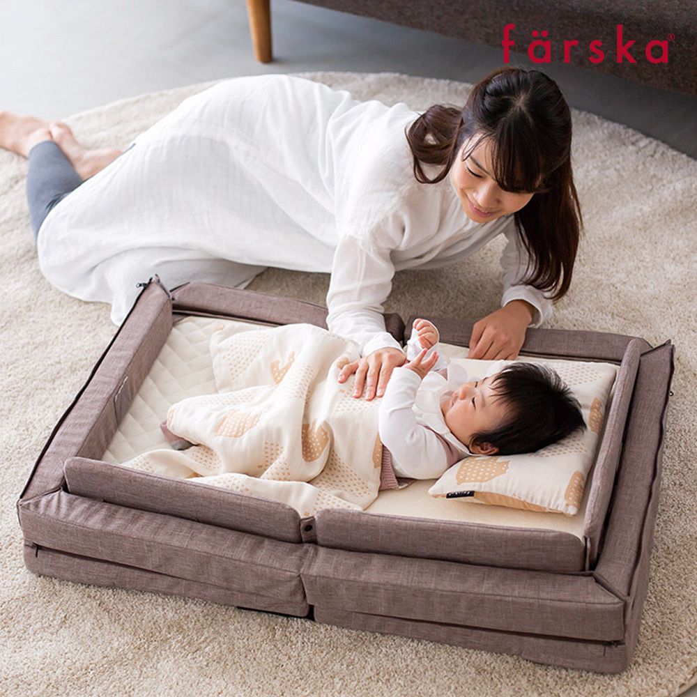 farska 透氣好眠可攜式床墊13件組 藍莓慕斯升級版 /嬰兒床/嬰兒床墊 / 摺疊 /摺疊嬰兒床墊 /睡眠床墊 /尿布台 /遊戲墊 /兒童座墊