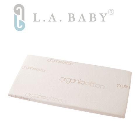 L.A. Baby 天然有機棉防水保潔墊床包 S號(90*52公分米白色)