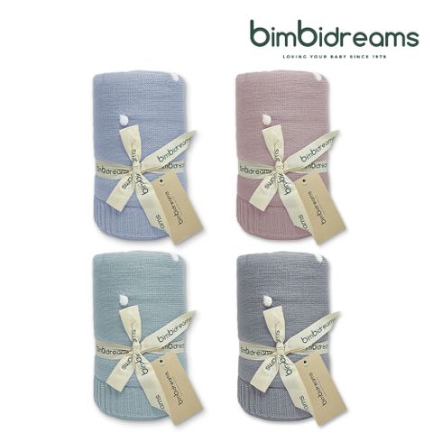 【bimbidreams】針織珊瑚絨雙面毯 80x100cm(寶寶毯 嬰兒毯 小被被 蓋被 寶寶被毯 保暖毯)