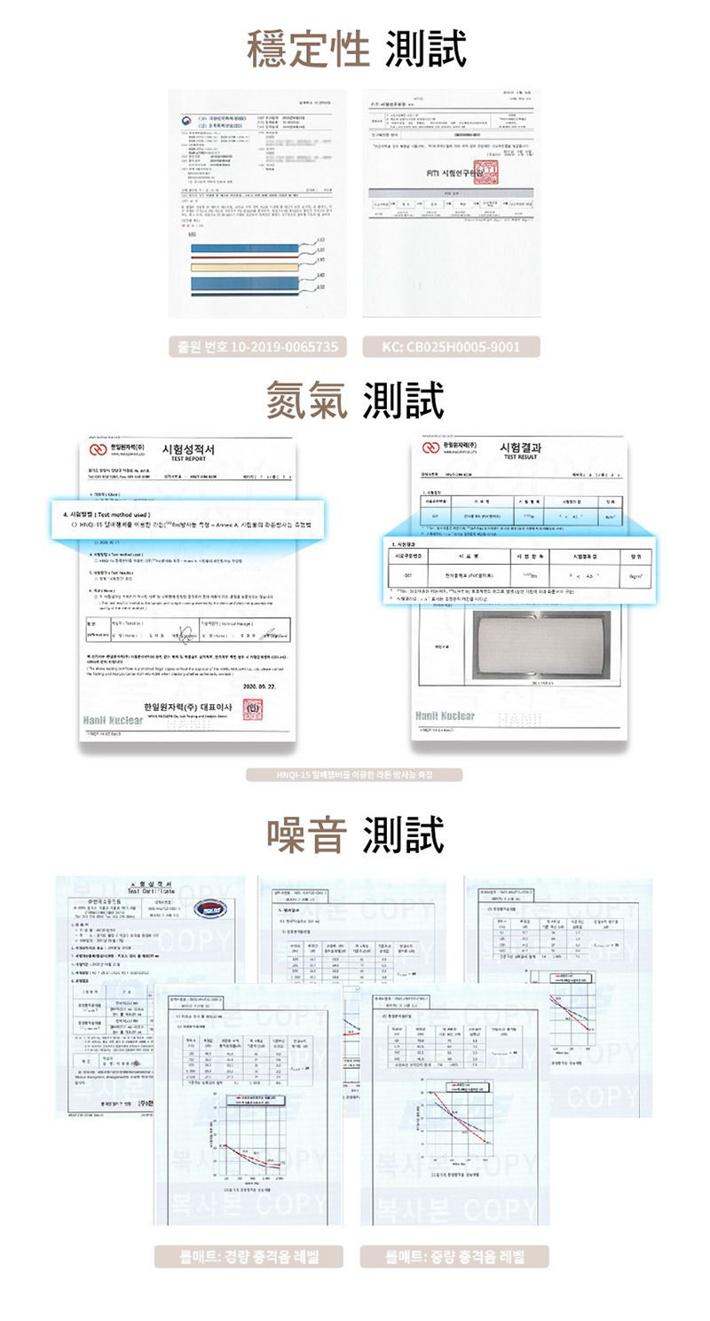 穩定性  번호 102019-0065735KCCB025H0005-9001測試험성적서 한일원자) 대표이사 (인)  력(주)험결과  Kuclear-15  이용한   噪音 測試 C시시COPYOPY 경량  : 중량  레벨