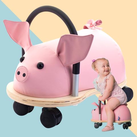 【Wheely Bug】扭扭滑輪車-粉紅豬 簡易包裝(動物造型學步嚕嚕車 兒童滑步車)