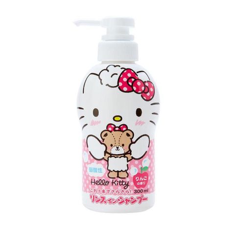 Hello Kitty 凱蒂貓  洗髮精(含潤絲成分/300ML/蘋果香) 日本製(4286)