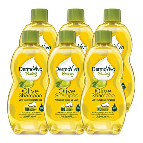 DABUR 杜拜DERMOVIVA兒童不流淚橄欖洗髮精200ml(6入組)