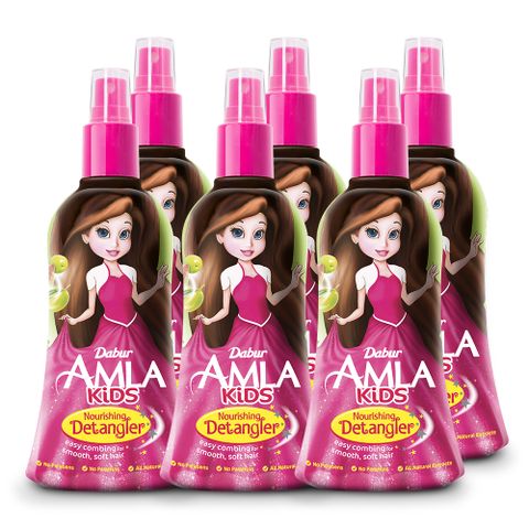 【杜拜DABUR】AMLA寶貝公主滋養兒童免沖洗護髮噴霧200ml(6入組)