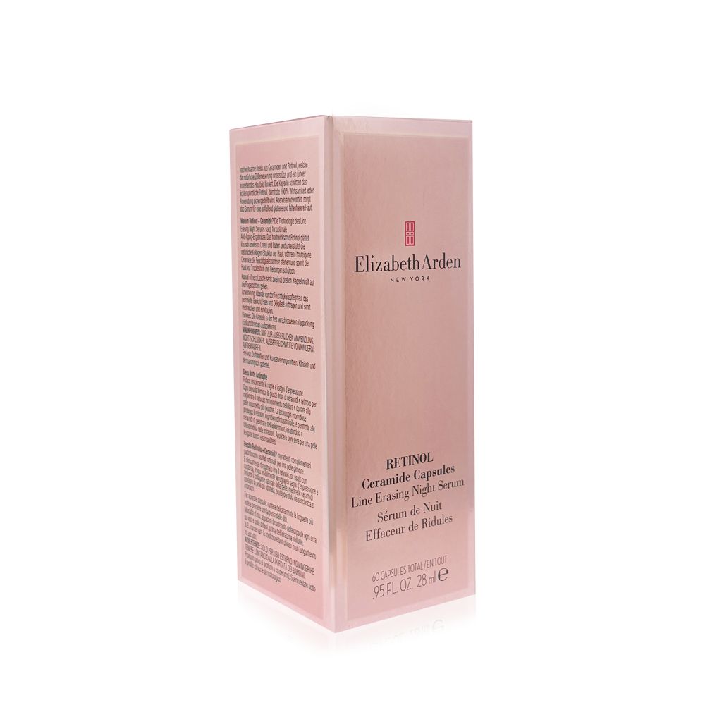 Elizabeth ArdenNEW YORK           RETINOLCeramide CapsulesLine Erasing  Sérum de NuitEffaceur de Ridules60 CAPSULES TOTAL/EN TOUT