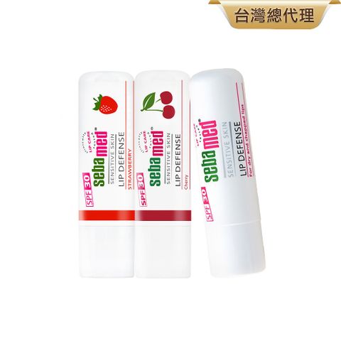 施巴護唇膏SPF30(潤澤+草莓甜心+櫻桃粉漾) 三入組