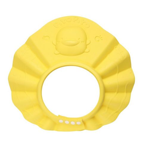 PiyoPiyo 黃色小鴨 波浪調節隔水帽(黃)