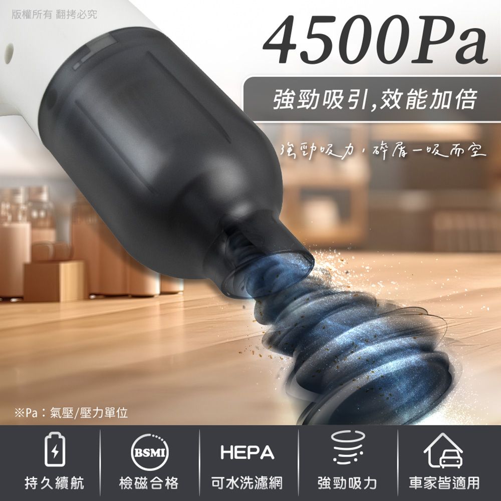 aibo  迷你輕量 手持無線吸塵器(LY-CK398)