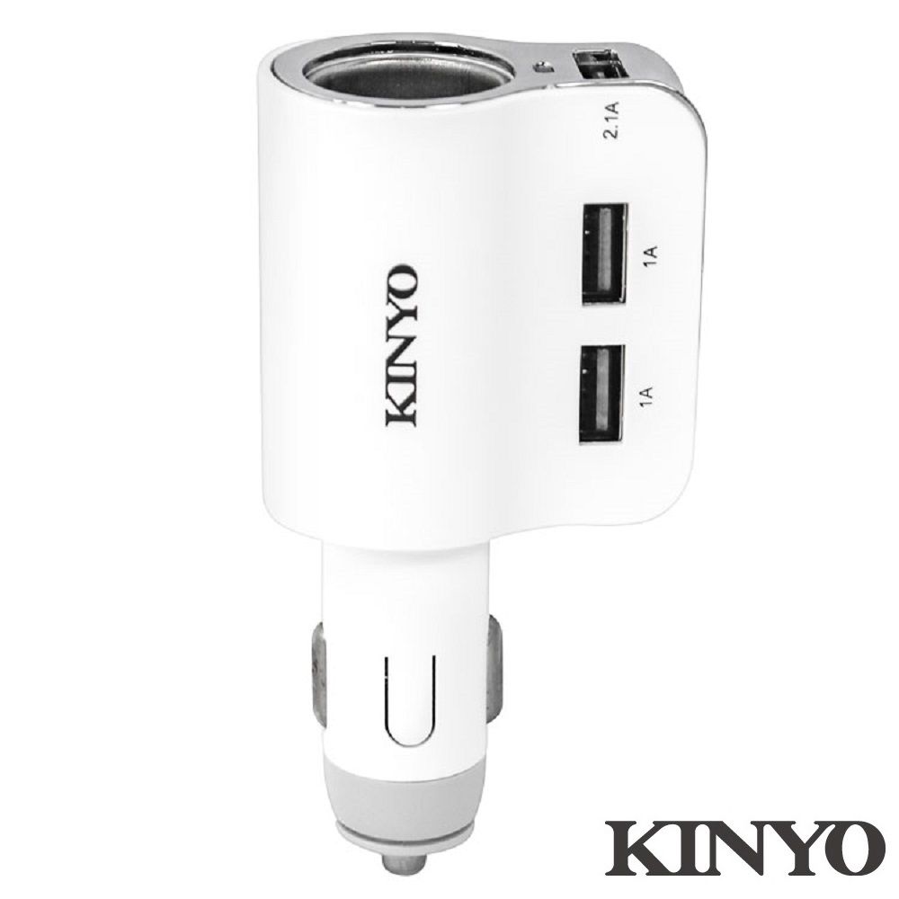 KINYO 車用2合1 USB充電器+點菸器 CRU-40