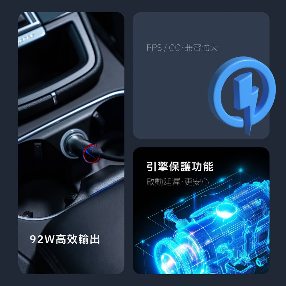 grantclassic 特經典   特經典 充滿快樂 RoadVolt 92W迷你鋁合金車充