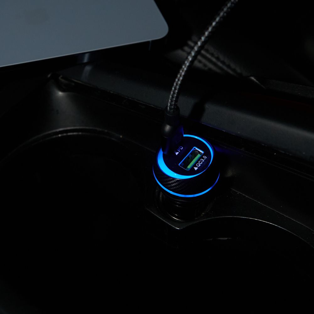 ADAM 亞果元素 OMNIA C1+ USB-C PD & QC 45W 雙孔極速車用充電器 黑