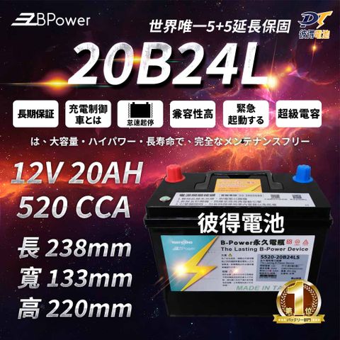 EzBPower 永久電瓶 20B24L 超級電容 鋰鐵電池 歐規電池 怠速熄火可安裝